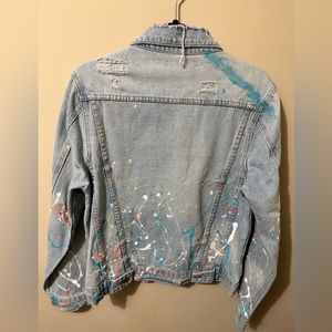 Amiri Splatter Denim Jacket ( Please Contact ) Size L, Never Worn.